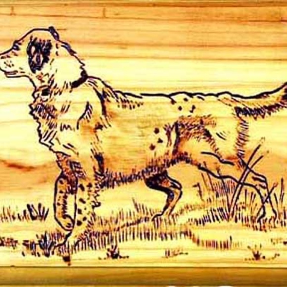 WOODBURNING, IRISH SETTER, HAND DONE, SIGNED, ONE OF A KIND, HIGHLY DETAILED, - Picture 1 of 1